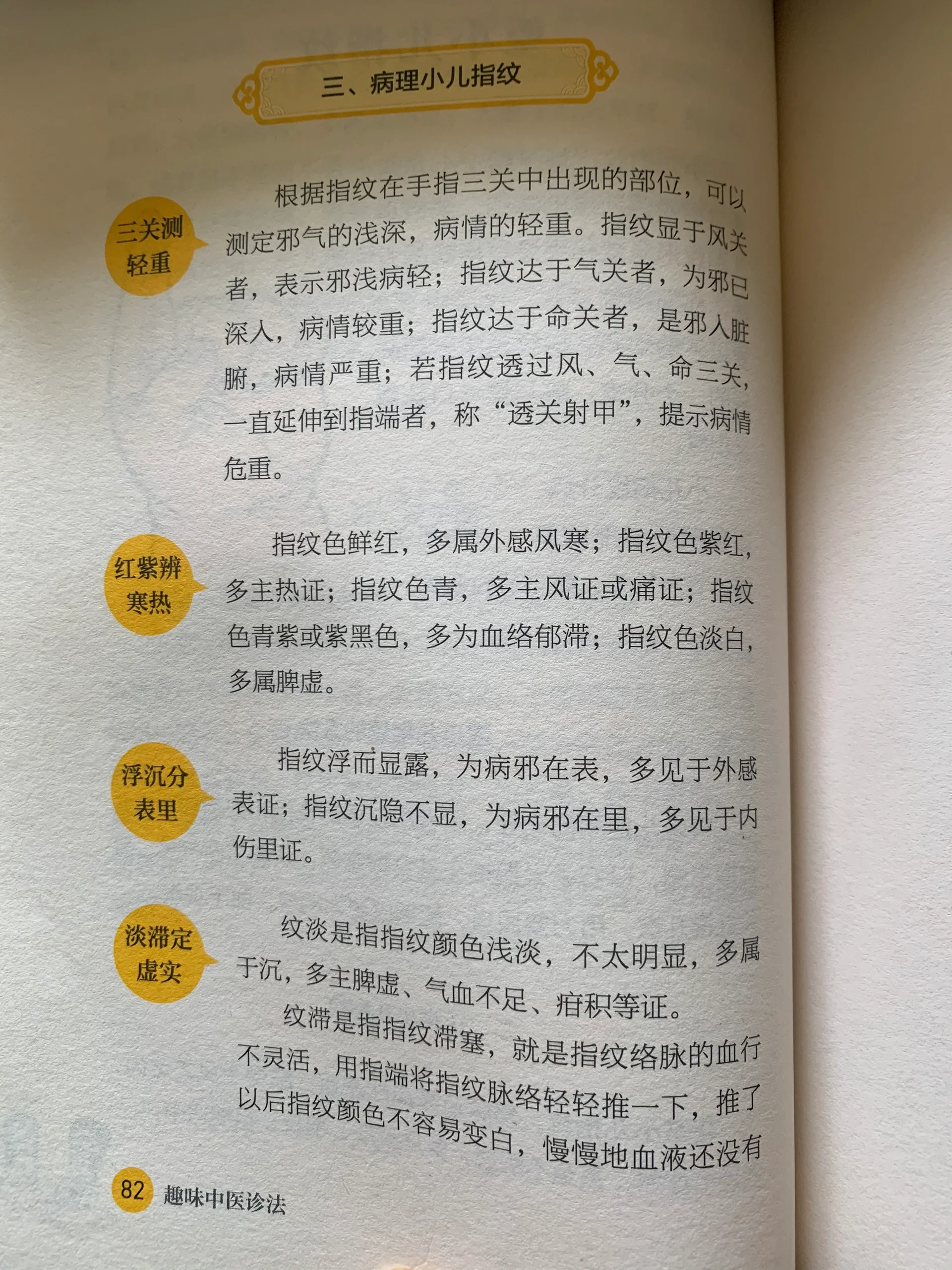 望小儿指纹三关,适用3岁内孩子 见图片,辅助诊断