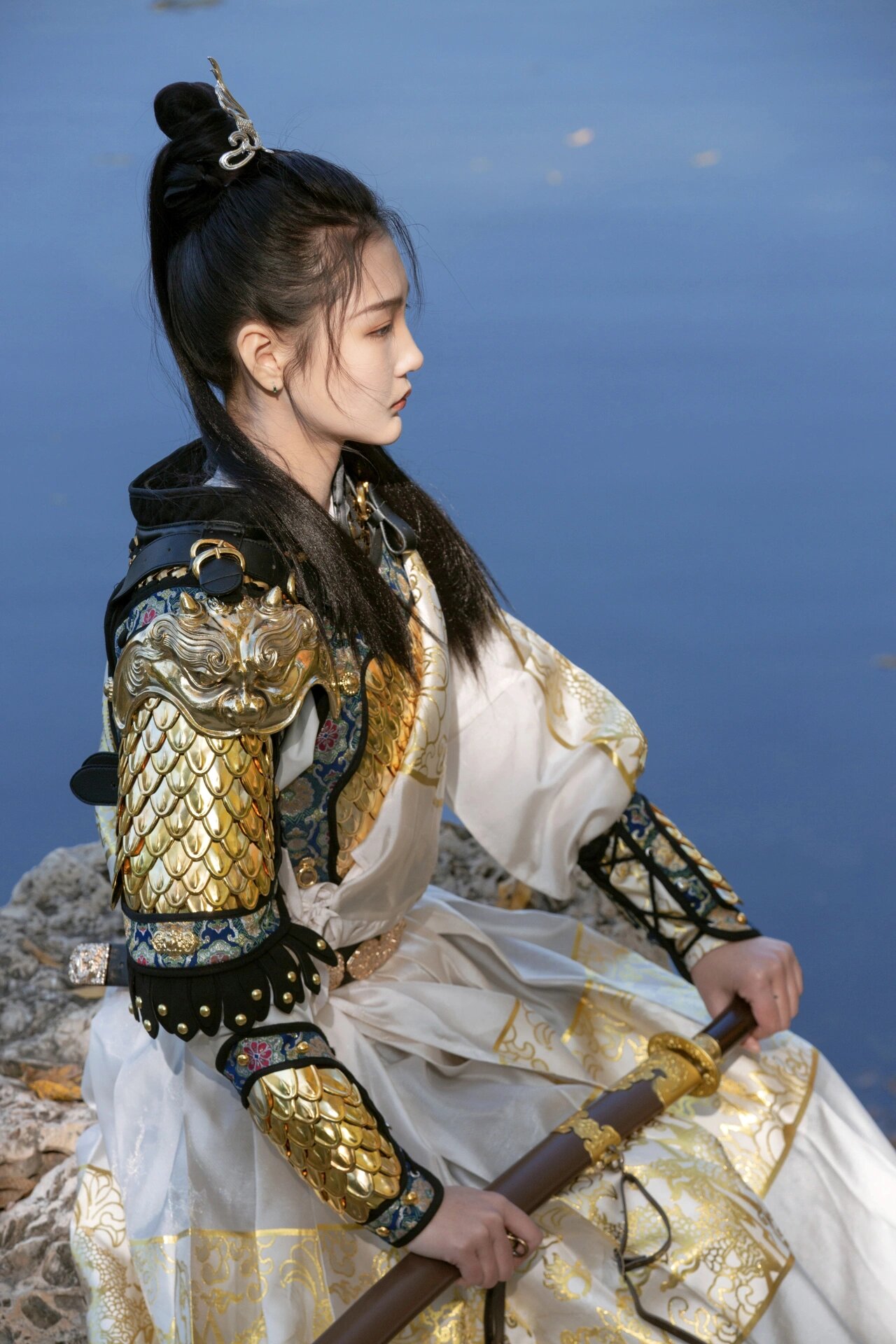 汉服摄影|龙鳞宝甲|飞鱼服95古风女侠