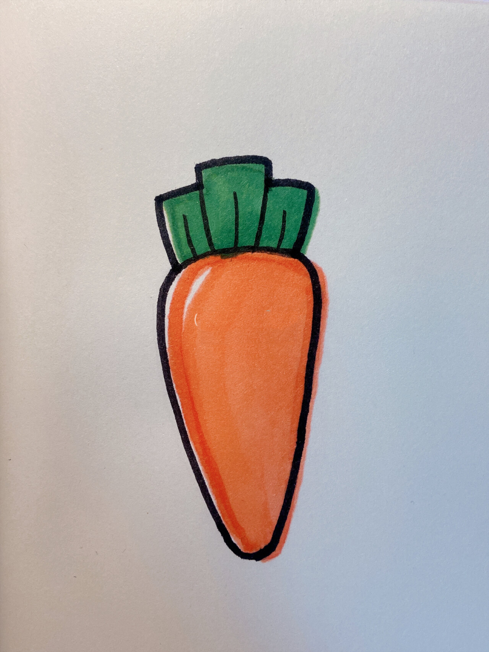 胡萝卜的画法简笔画图片