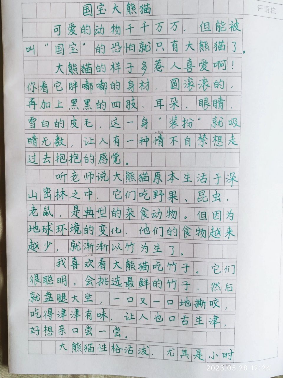 小学生作文-动物篇2-国宝大熊猫