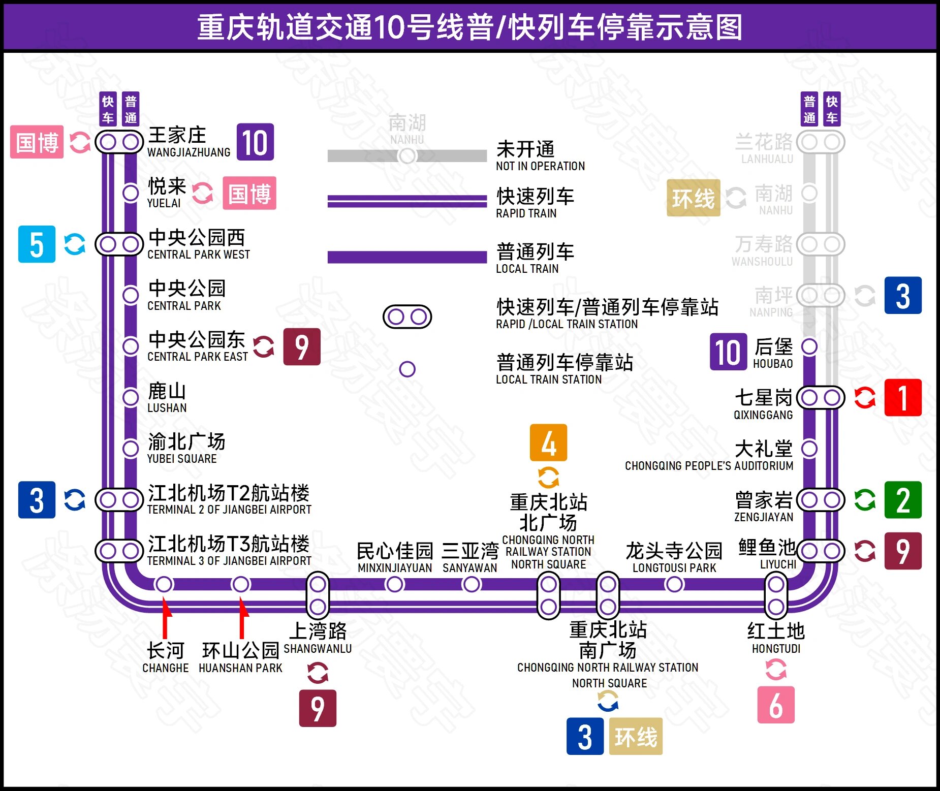 重庆轨道交通10号线快车站调整