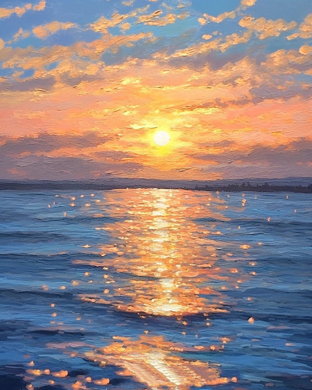 midjourney绘制油画——海  绘制灵感来源:艺术家 dmitry oleyn笔下的