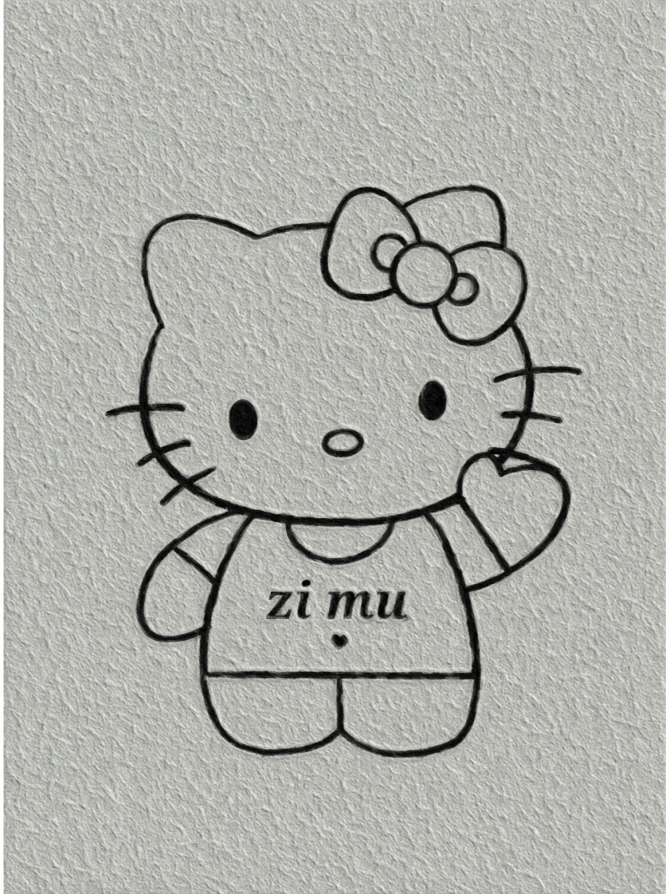 凯蒂猫简笔画附教程 凯蒂猫简笔画附教程