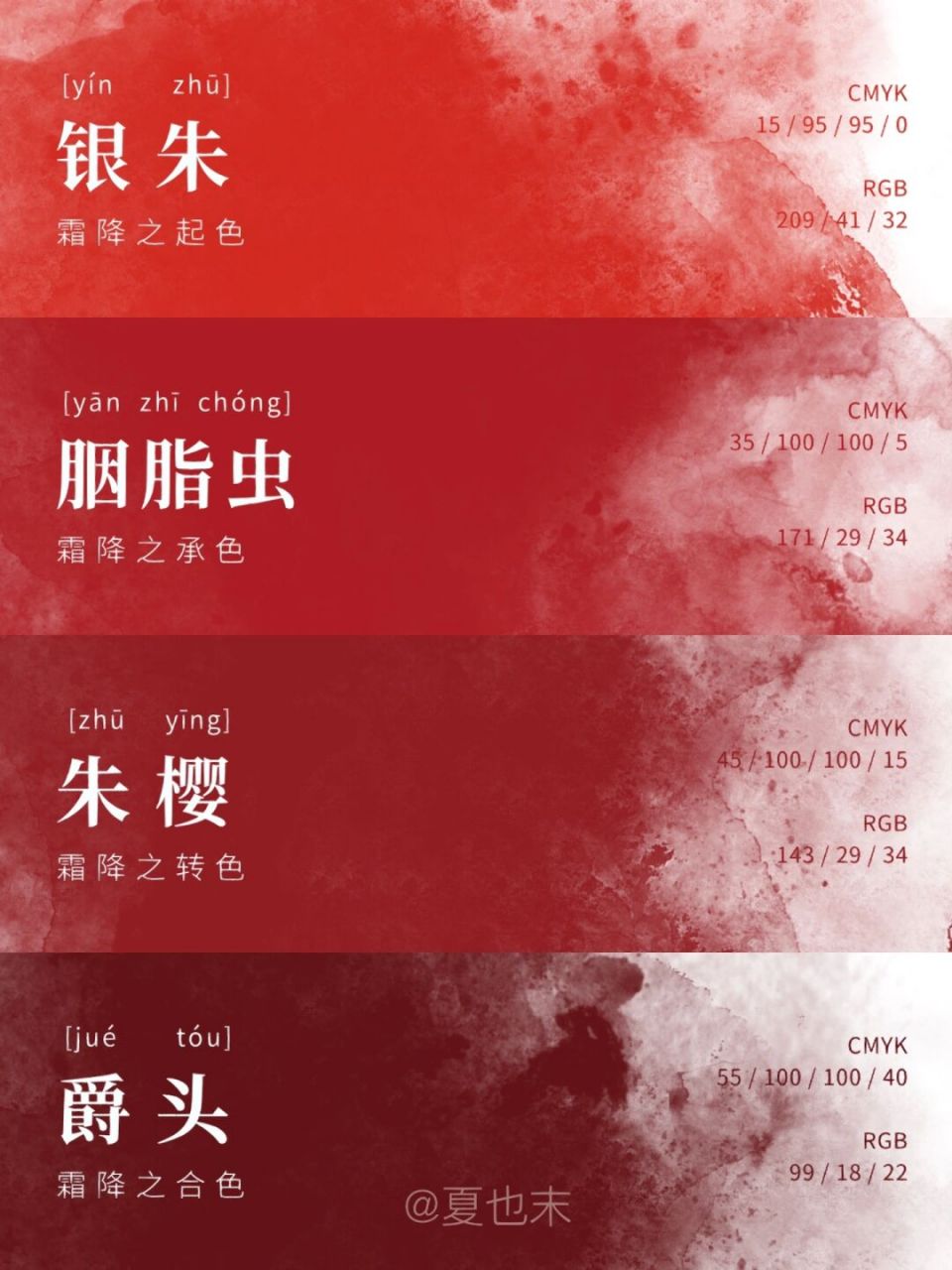 78中国传统色|二十四节气-霜降(一) 78复古血红色 yyds!