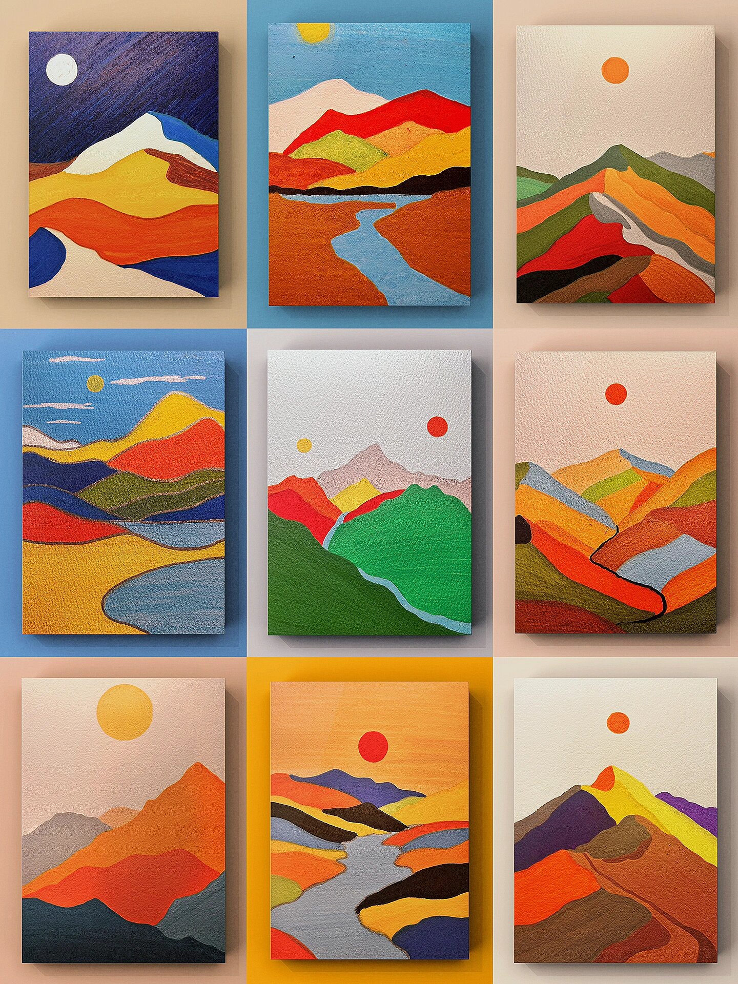 丙烯马克笔-山脉合集来了耶