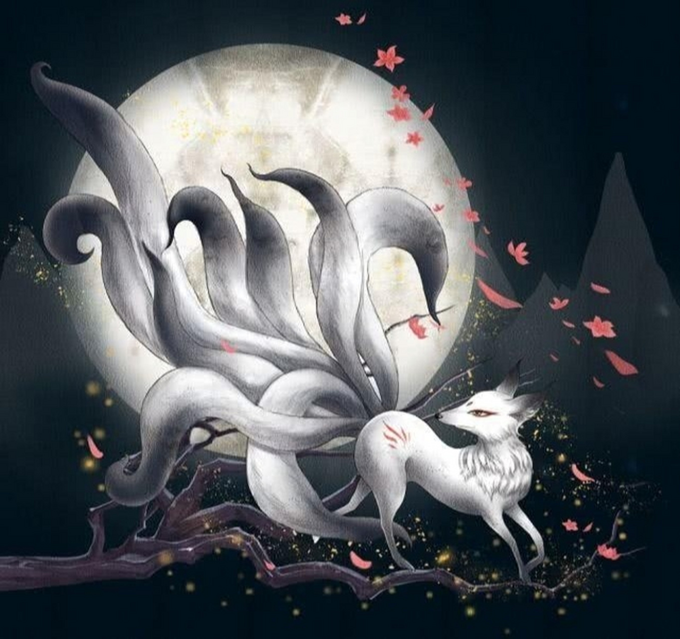 《山海经》南山经之九尾狐 再往东三百里就是青丘山,这里住着九尾狐