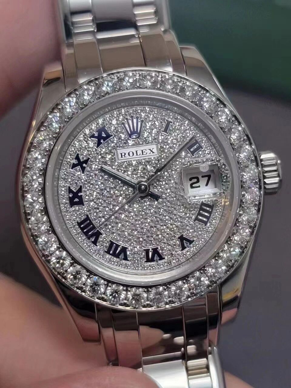 【七夕】劳力士80299满天星钻石女表 96系列:pearlmaster 96型号