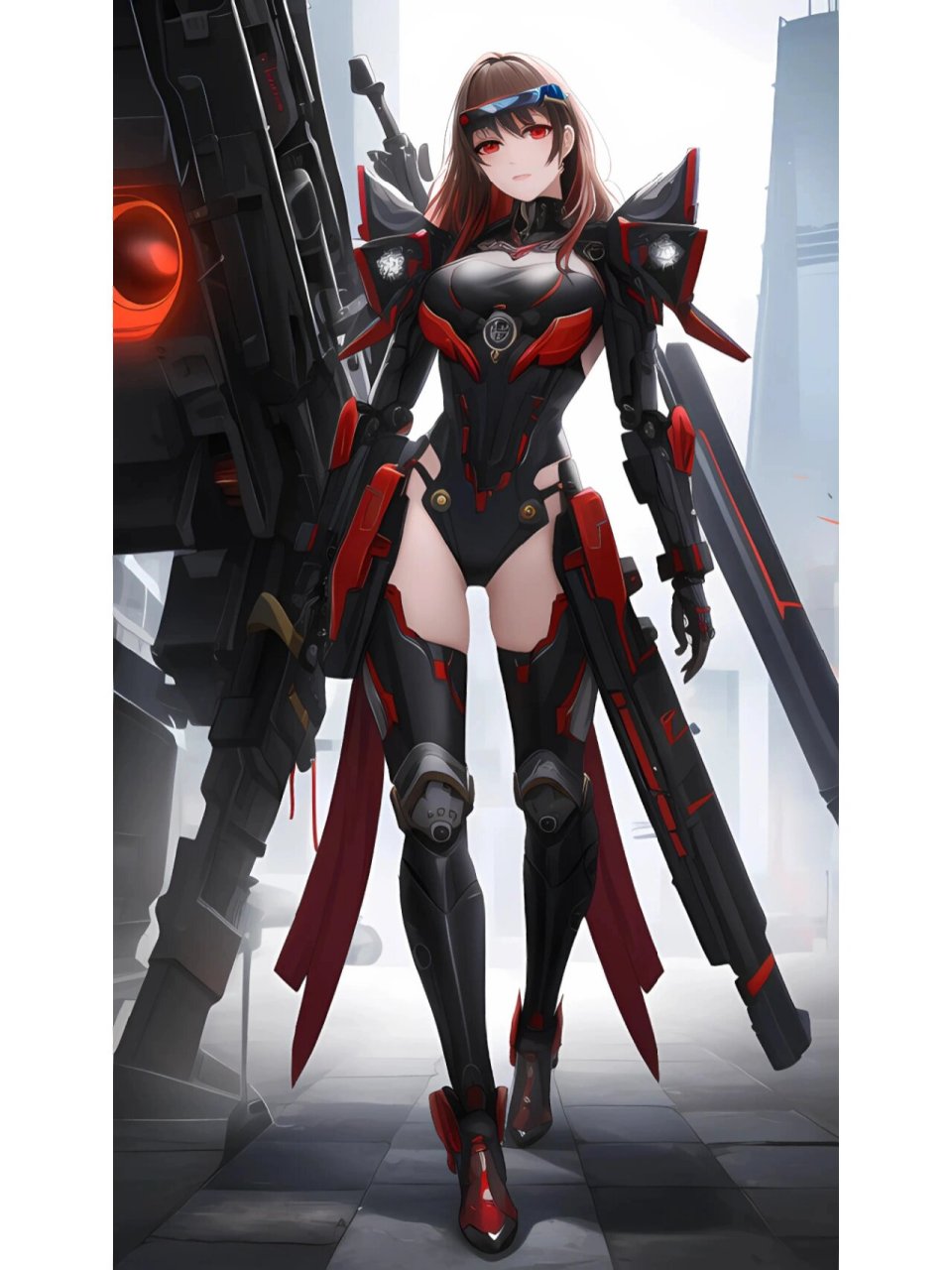 颜值担当no.20|美少女之机甲战士ai插画