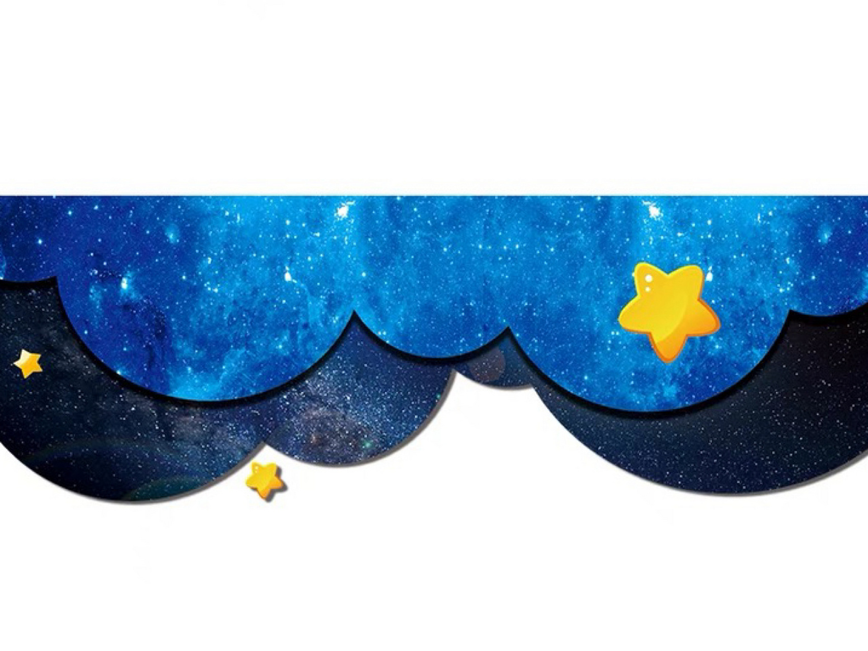 幼儿园星空主题环创吊饰蓝色太空门头壁挂装饰墙面定制 	 姐妹们kt板