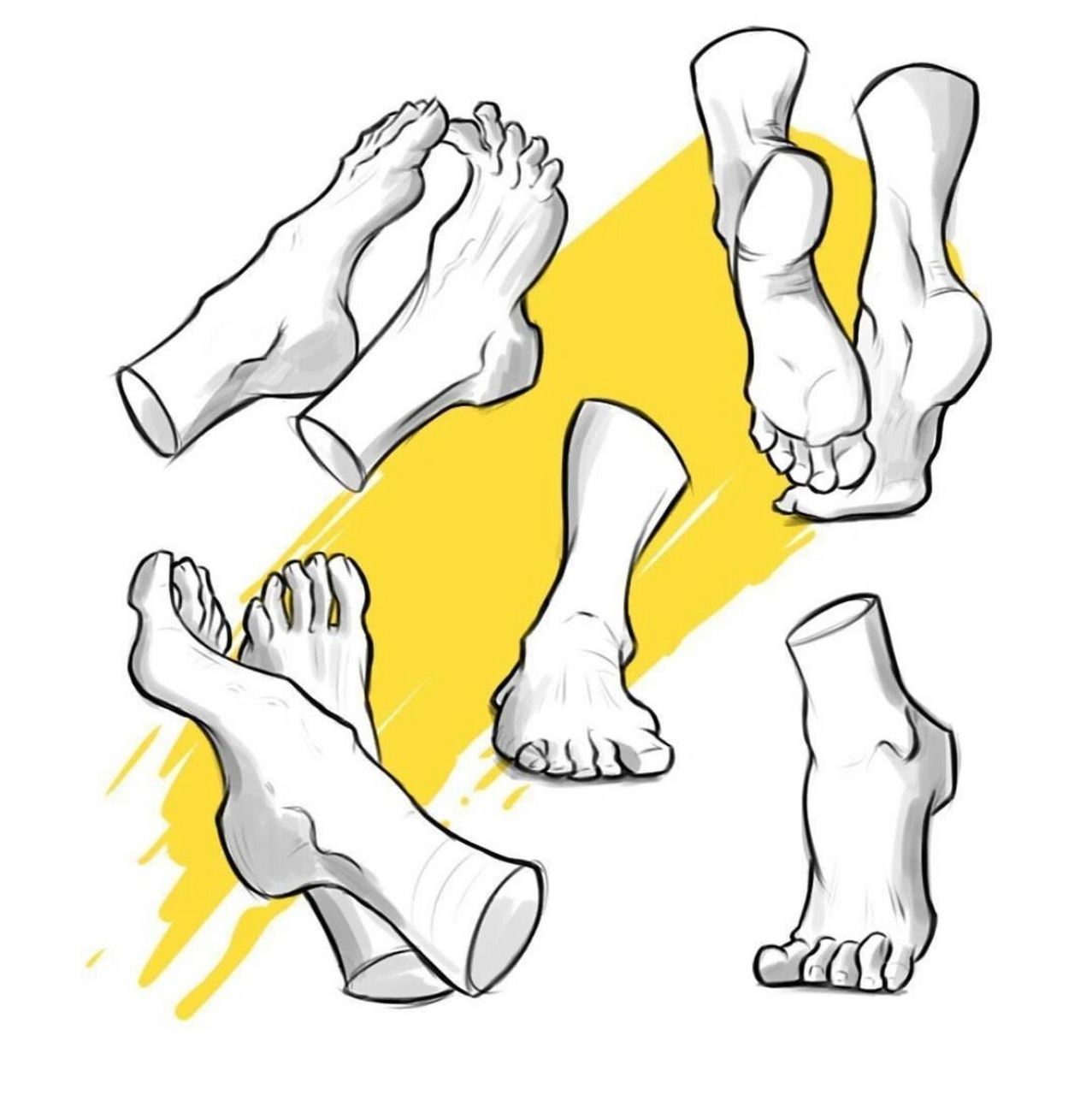 绘画素材丨超简单脚部绘画教程99收藏备用 96ins画家:zephy 91