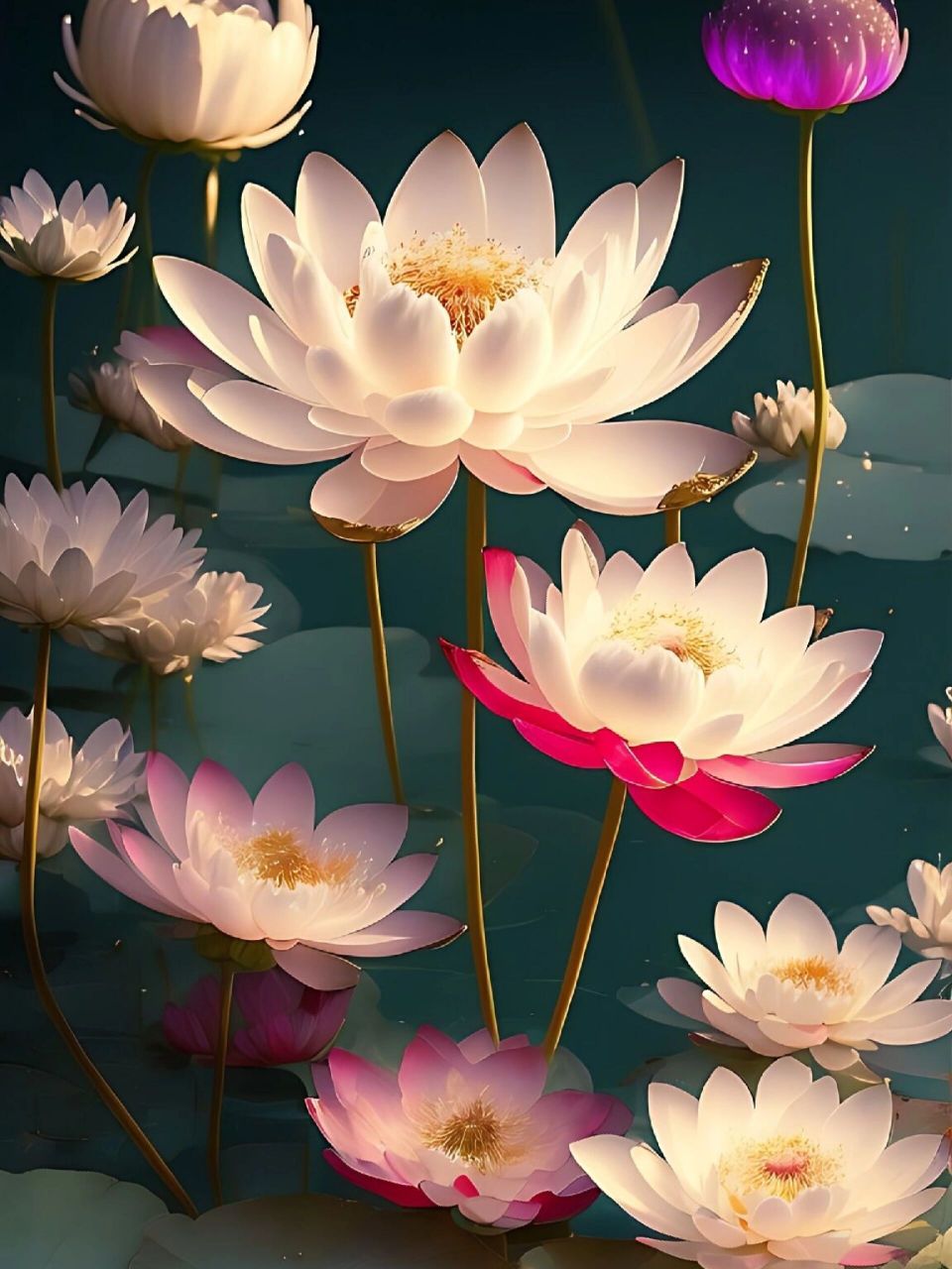 壁纸 最是那一低头的温柔, 像一朵水莲花不胜凉风的娇羞, 道一声珍重