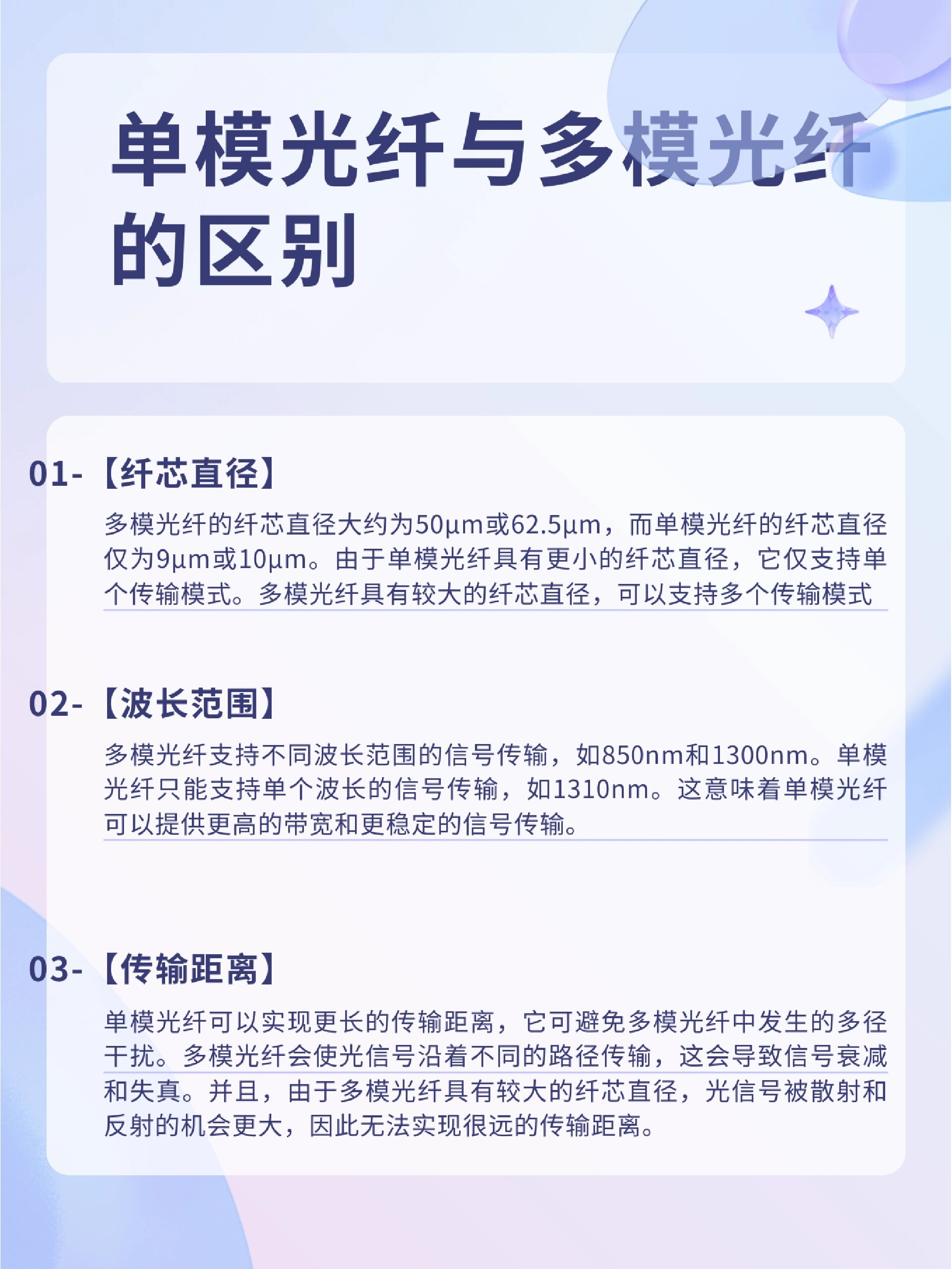 单模光纤与多模光纤区别