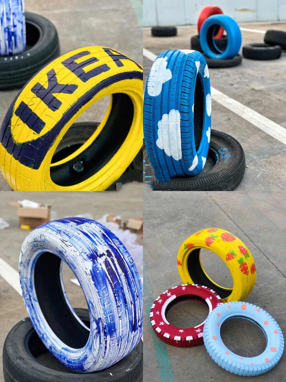 diy|一不小心把轮胎做成了甜甜圈93 几个月前跟同事一起画了好多个