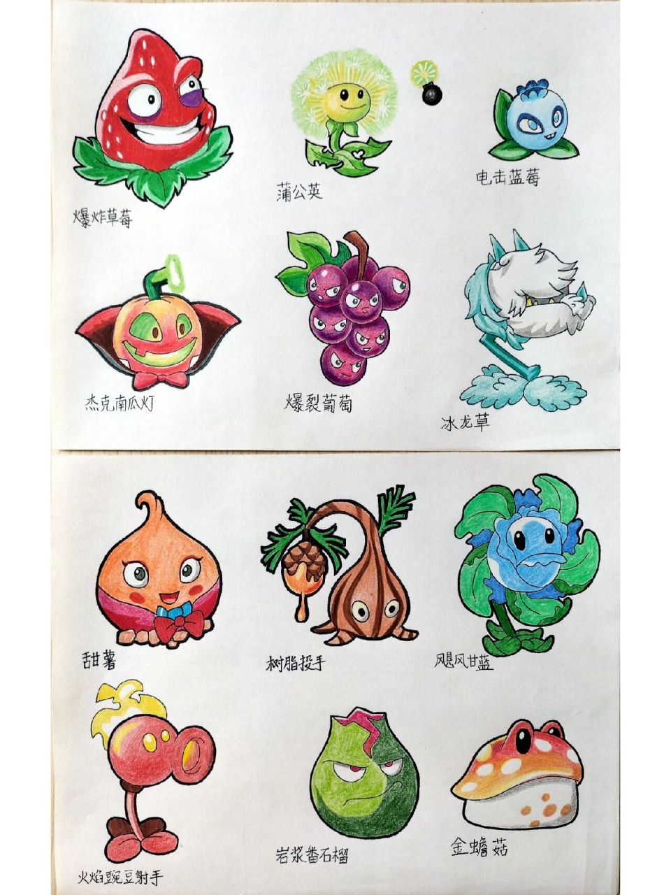植物大战僵尸绘画/简笔画/儿童画