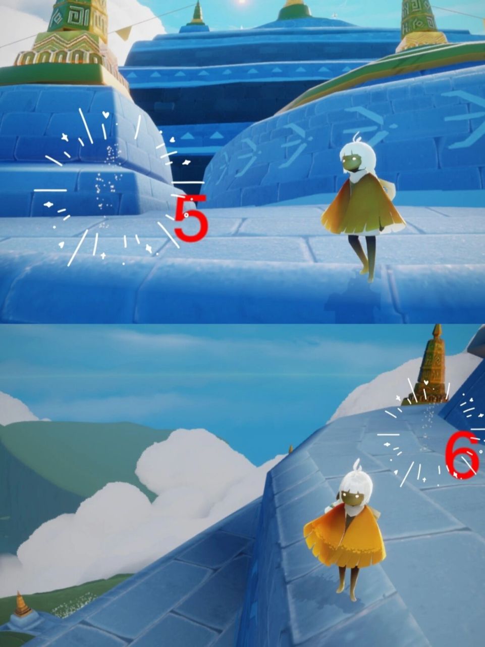 光遇云野21个光之翼攻略(上篇) 图一:3个 1:进入云野左边第一个洞里 2