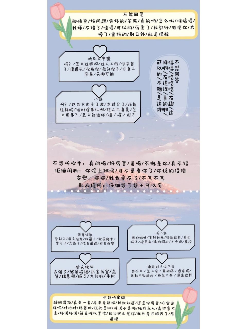 聊天万能回复背景图 图是自己做的 注意!