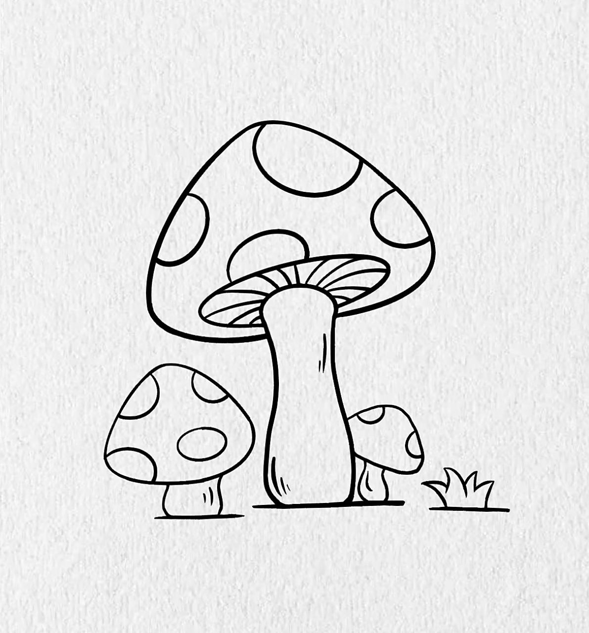 简单易学-简笔画教程-蘑菇 #画画# #教程# #儿童画# #简笔画教程# #简