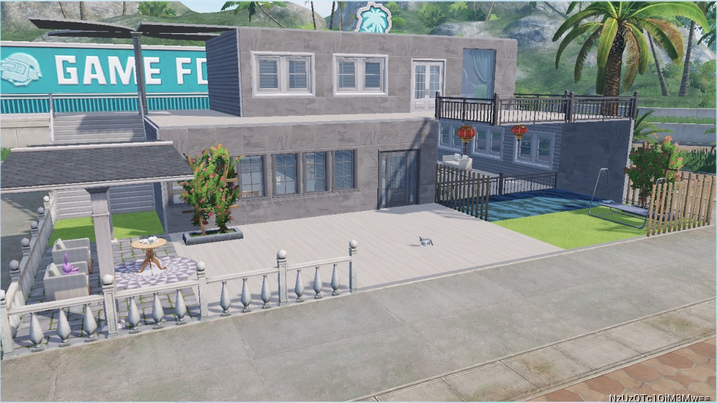 和平精英12级家园现代轻奢风二层别墅93 轻奢风两层小别墅建造完成