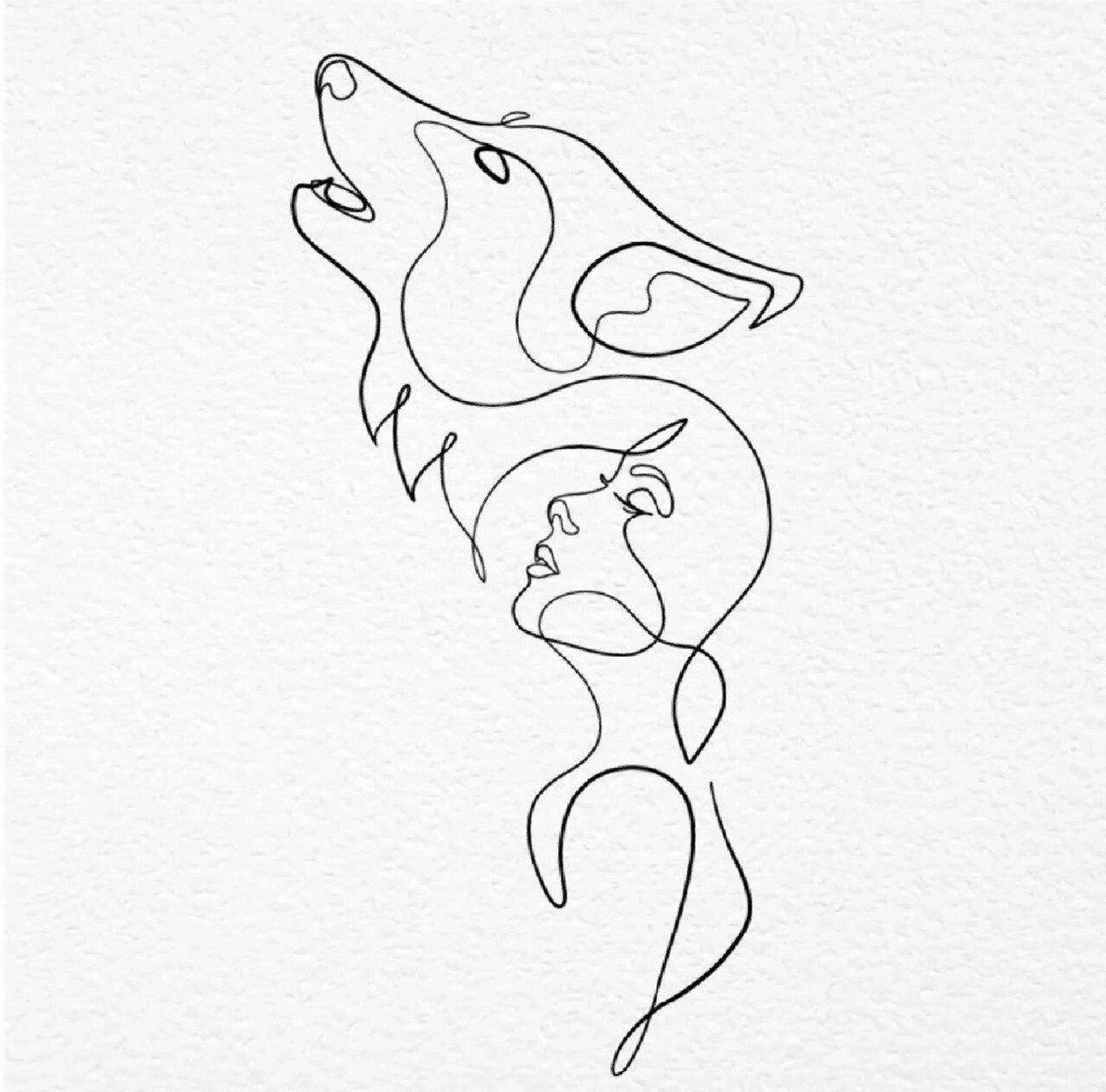 素材分享|简笔画线条一笔画手绘·文身拼接 一笔画太帅了 简约又品质