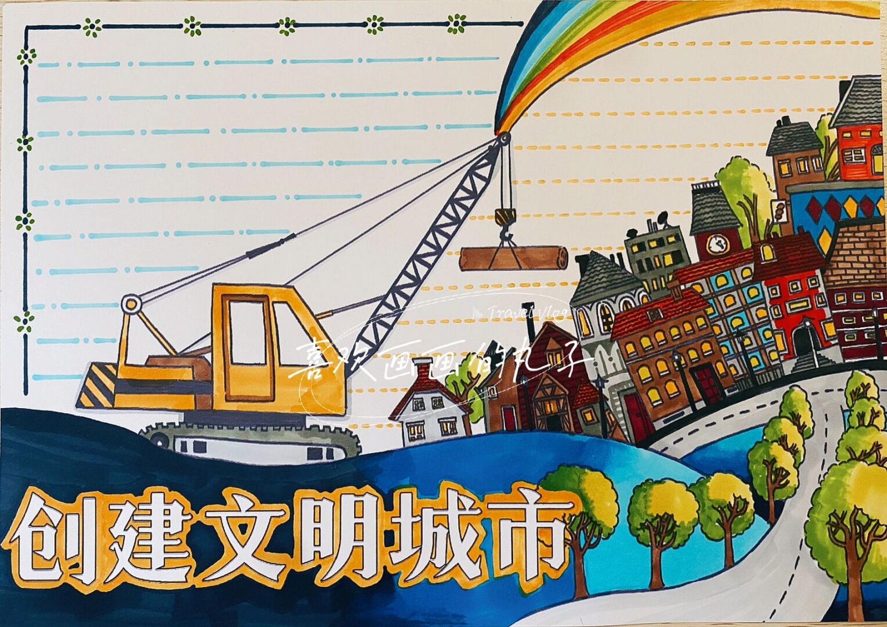 【创文明城市】手抄报|🍡丸子原创 #创建全国文明城市# #共建清洁美