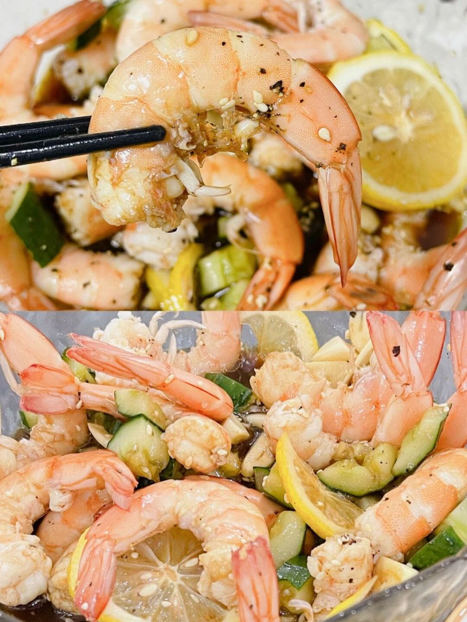 夏天吃什么都没有胃口的季节,来上一盘柠檬虾,开胃又解馋,关键操作