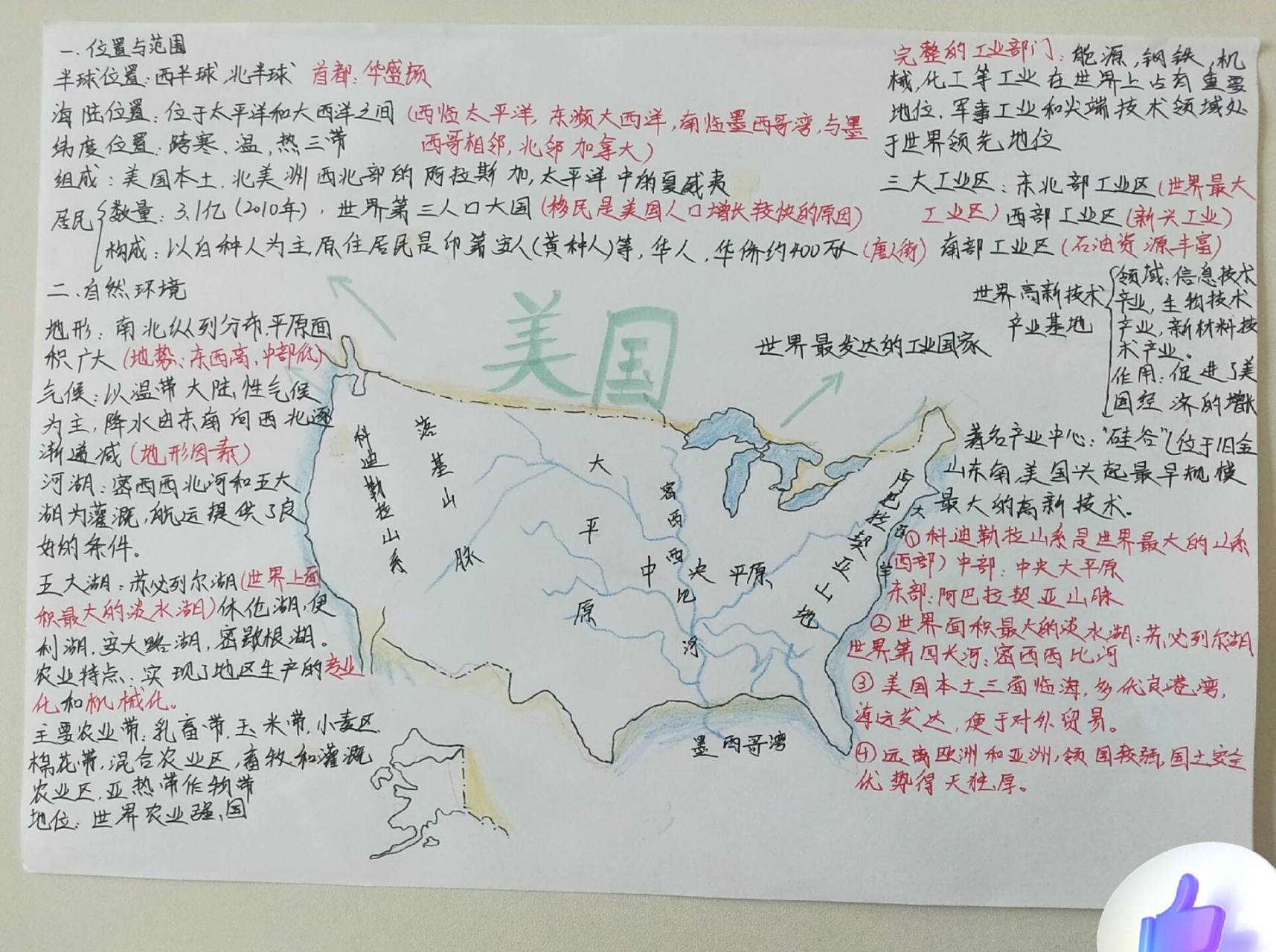 七下地理美国思维导图 7274727472美国思维导图       の