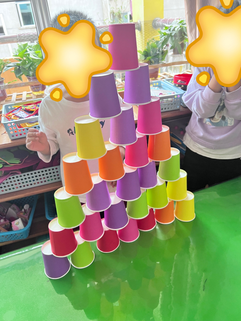 幼儿园中班建构区《纸杯垒堡》纸杯搭建城堡 1⃣️生活中最常见的