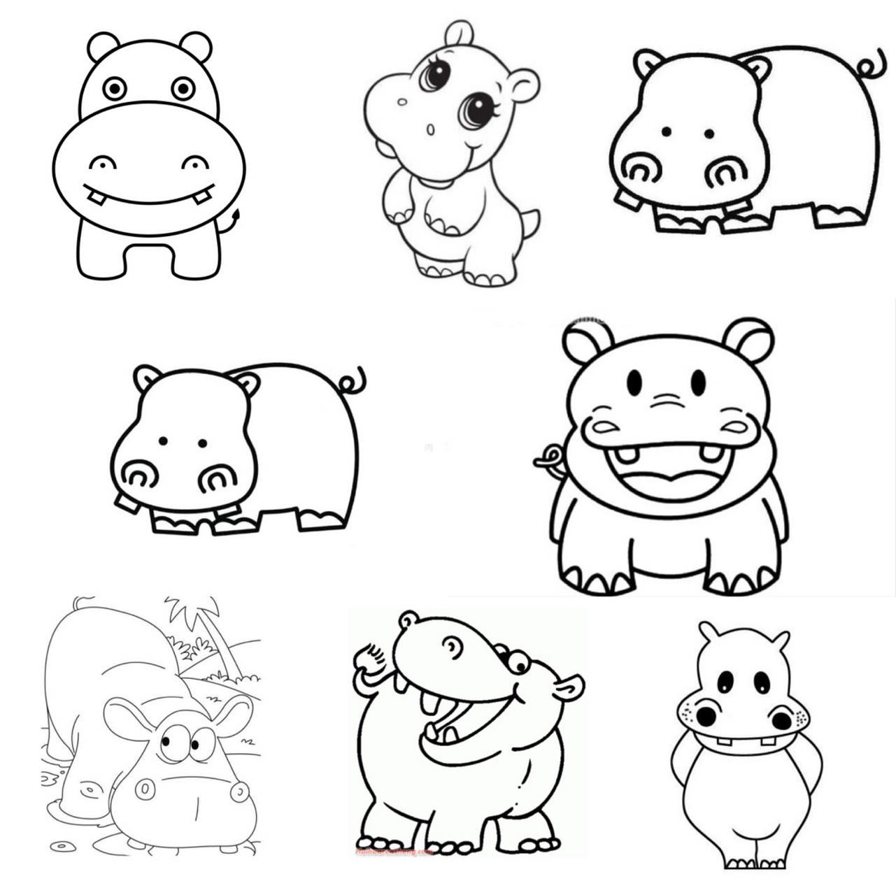 【简笔画】河马