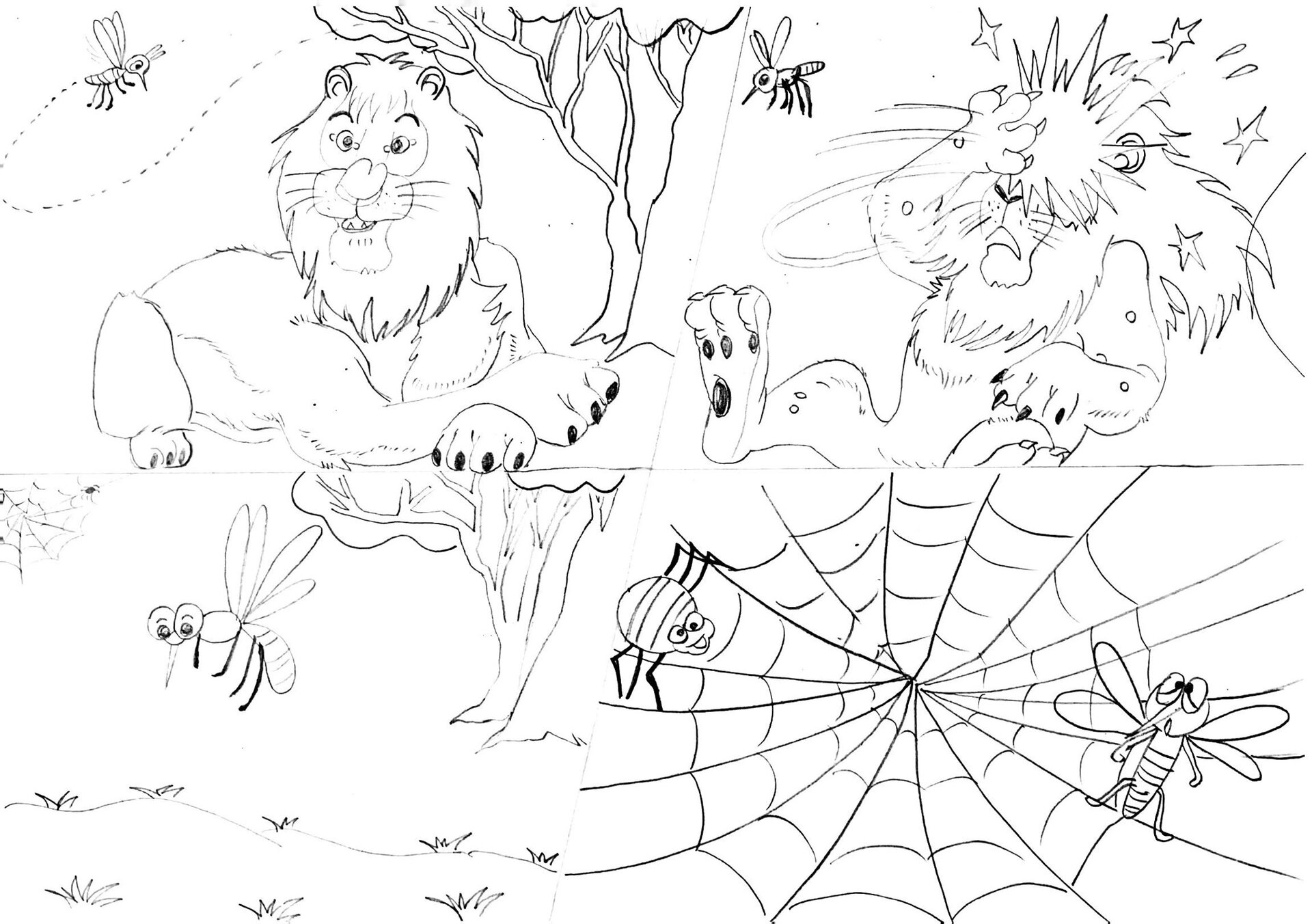 蚊子和狮子0315之伊索寓言