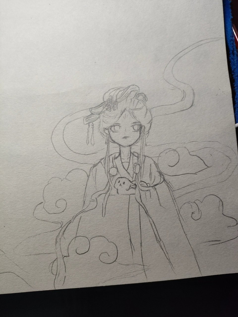 画个嫦娥就用了好久😭 (是临摹的)