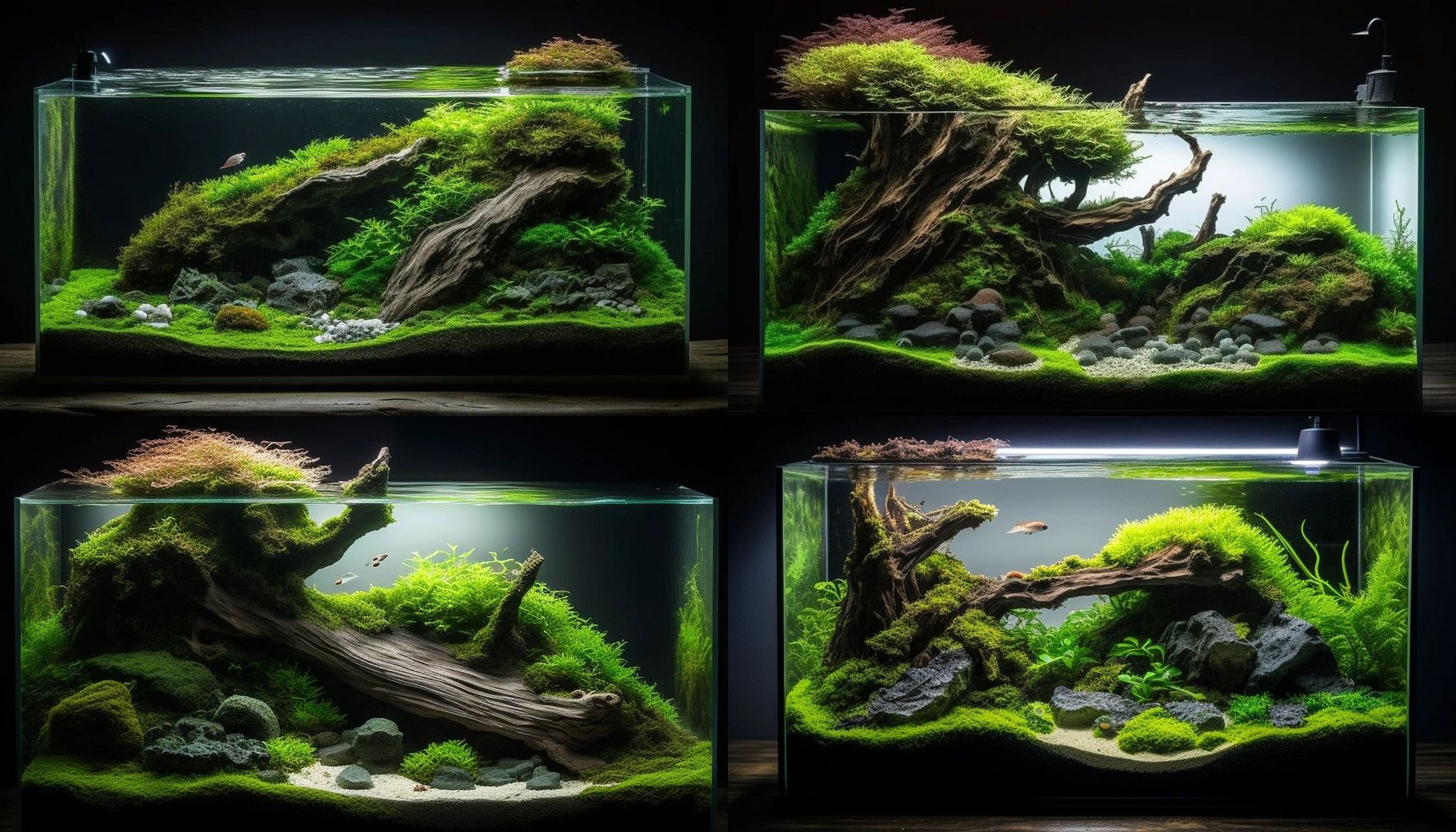 草缸造景欣赏| midjourney ai造景 最近midjourney比较火,体验了一把.