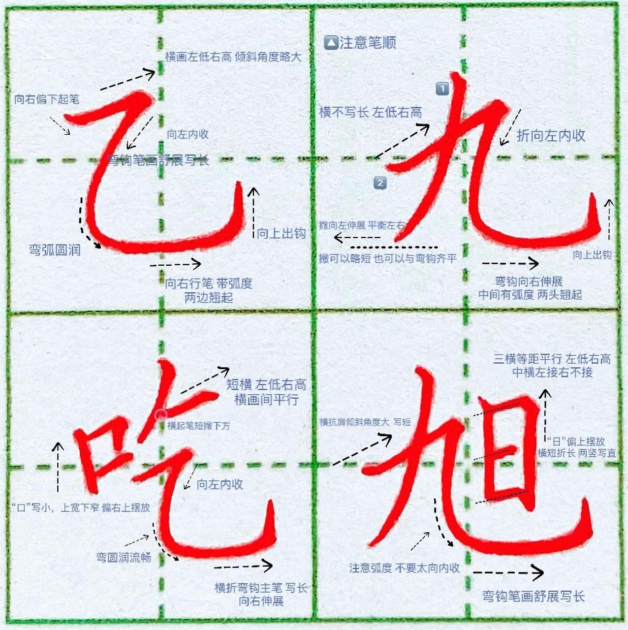 弯钩的笔画的字图片