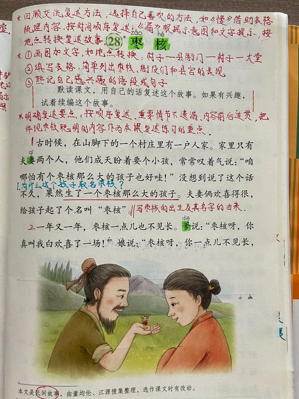 三下课堂笔记《枣核》