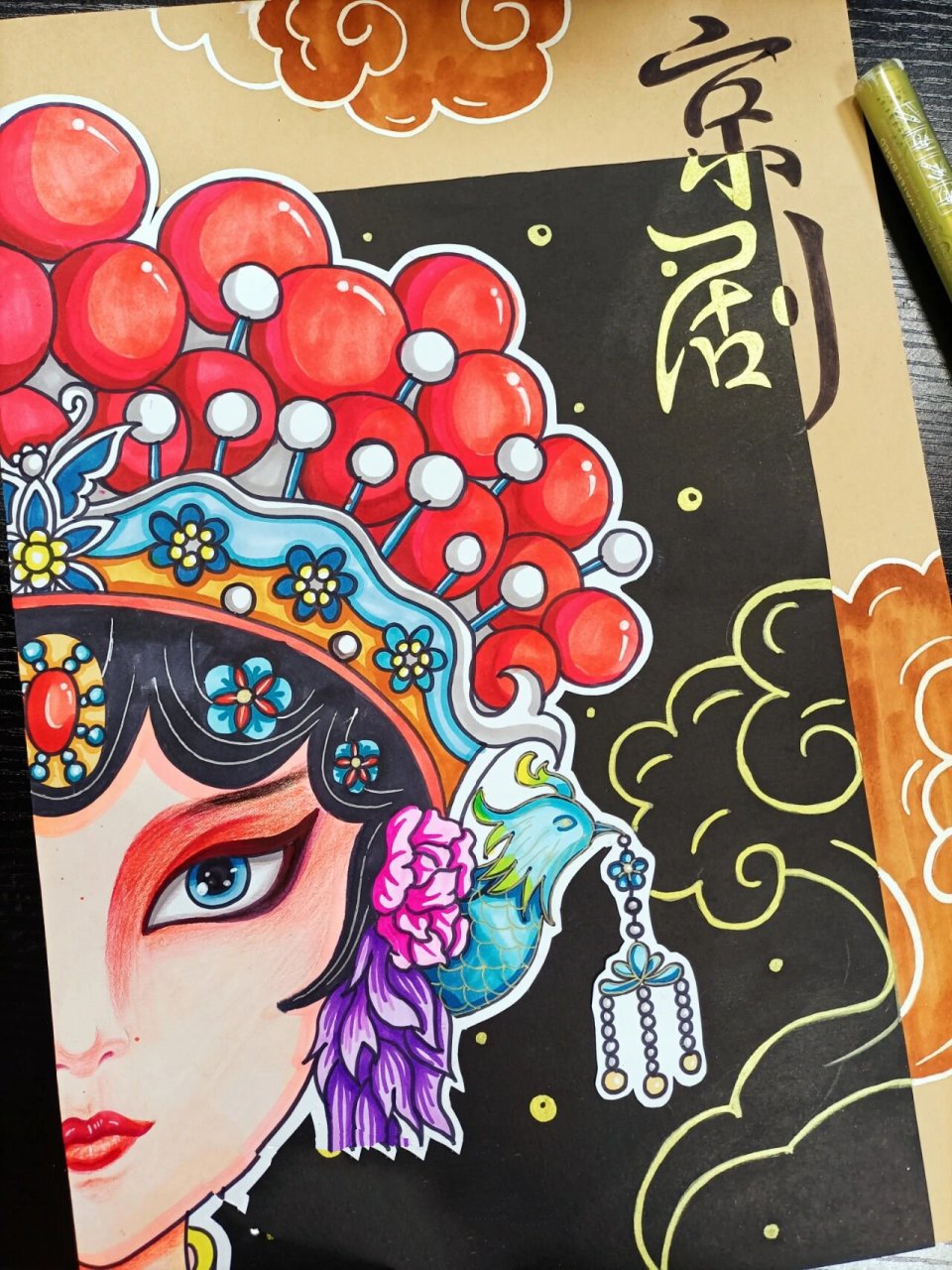 戏曲人物创意画 古风雅韵,京剧国粹,二改