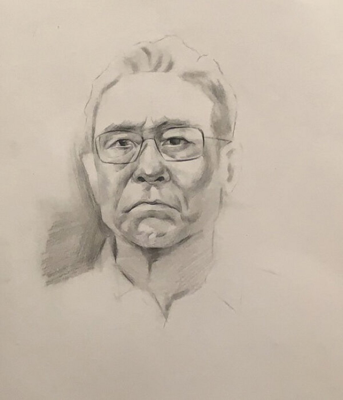 素描钟南山爷爷 希望疫情快点过去吧