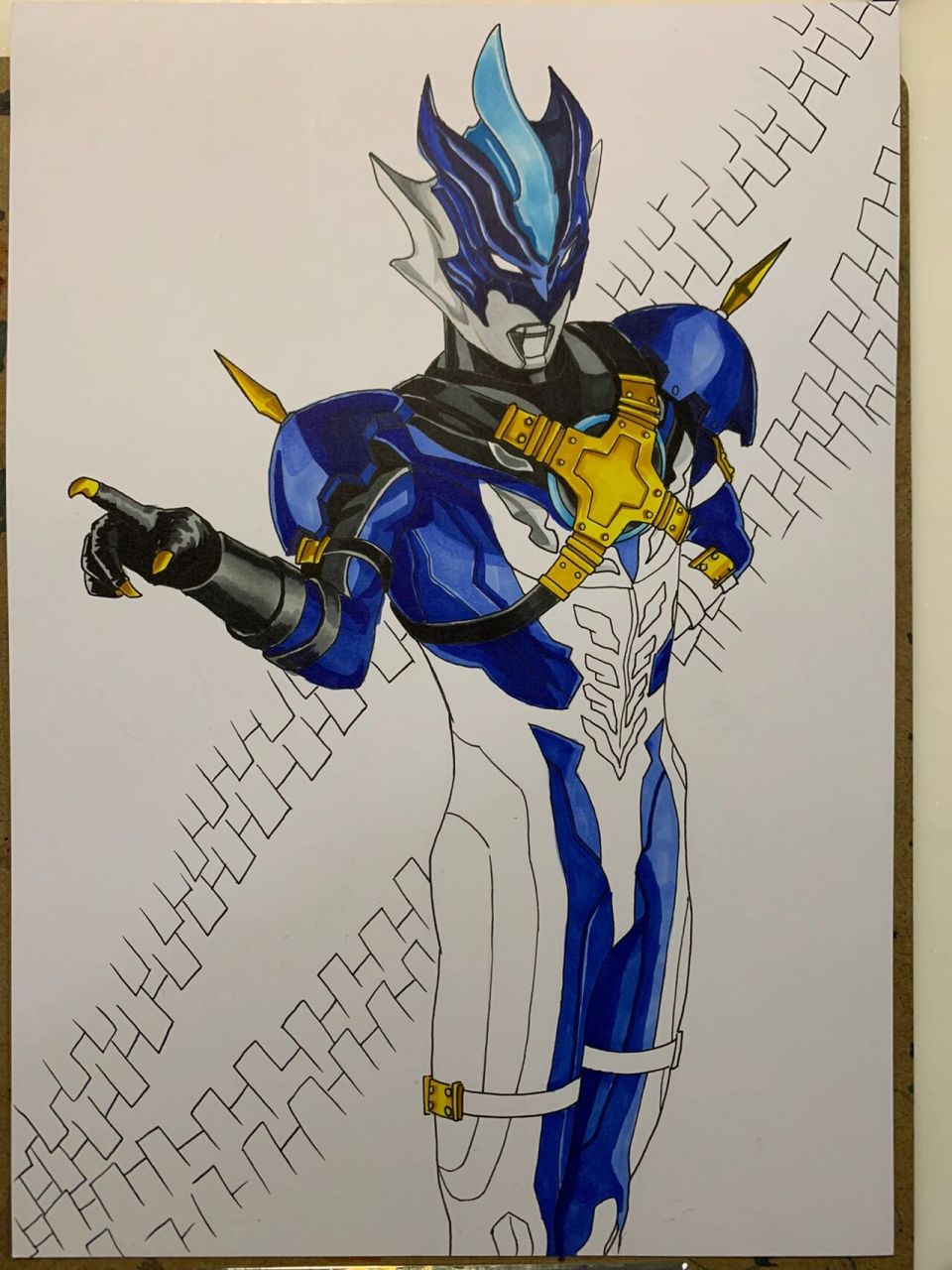 喜欢就画一个吧 马克笔手绘托雷基亚奥特曼,如果孩子也喜欢这个黑暗