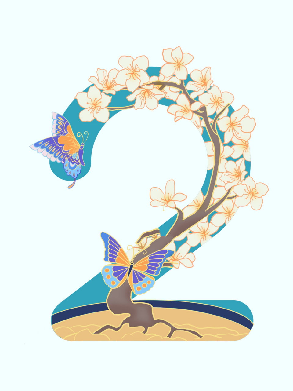 原创插画|数字2|插画设计 原创插画|数字2|插画设计