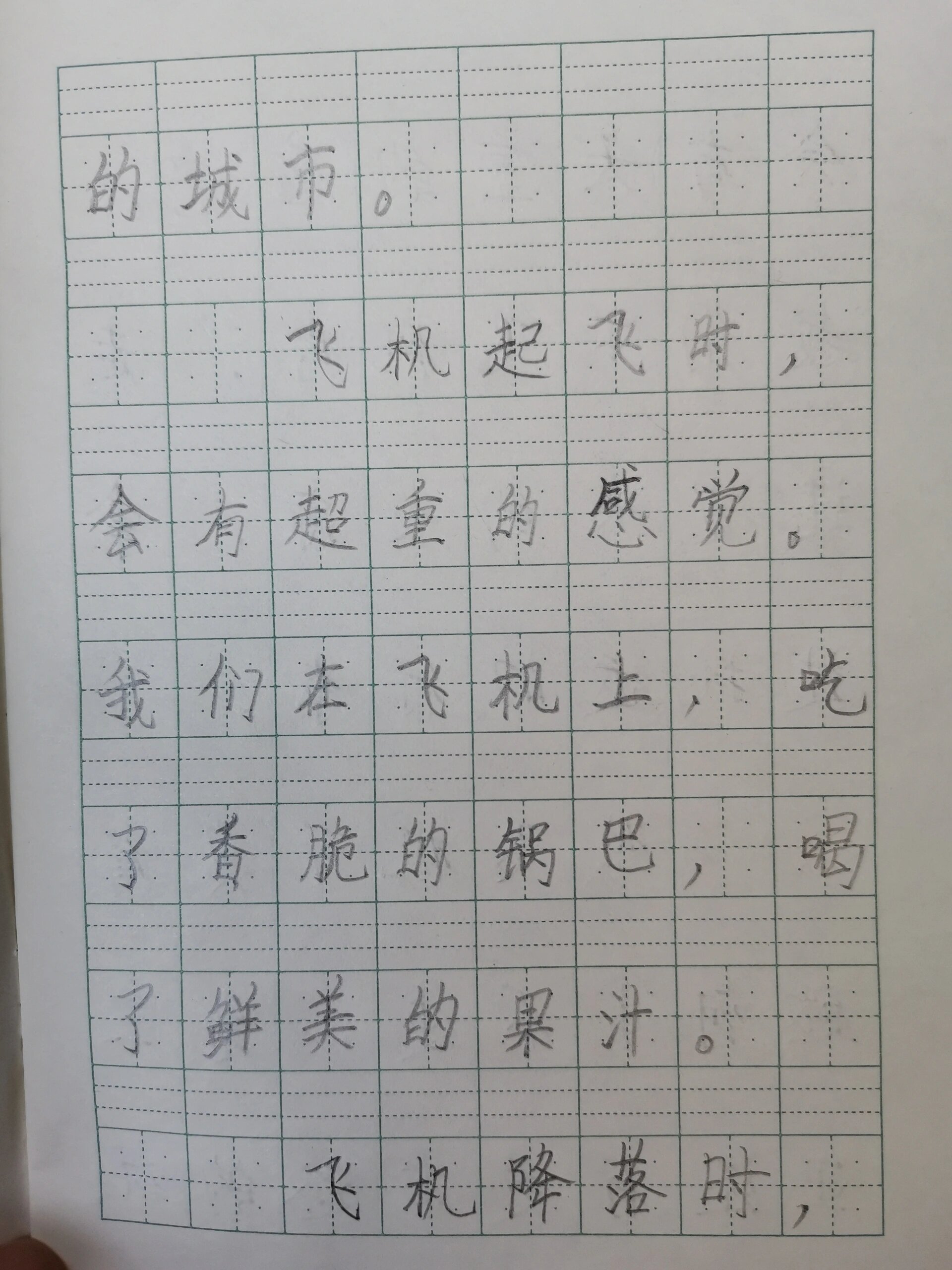 第一次坐飞机 小学生二年级作文