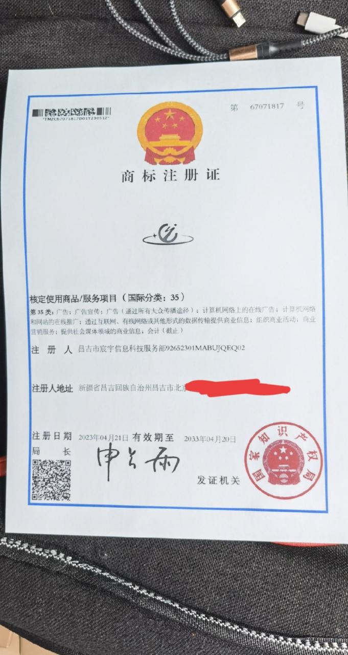 一次图形 商标 就注册成功了,宸宇logo图形商标成功下证