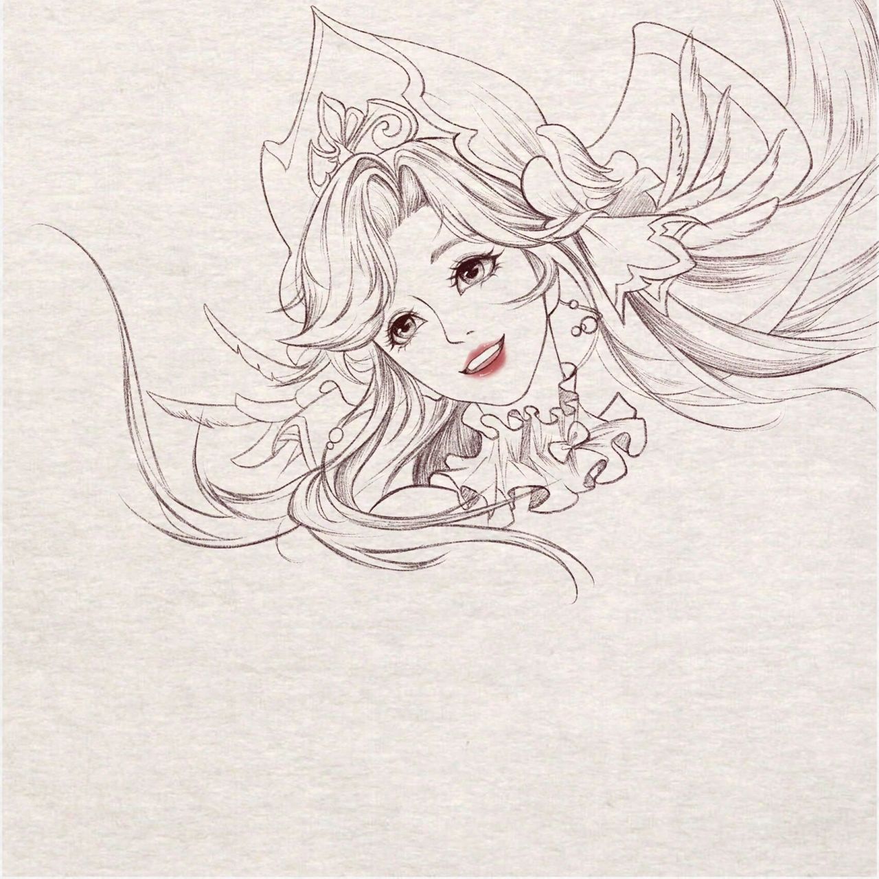 教你画王者荣耀英雄—大乔(教程77过程图) 人物:大乔(挚爱花嫁)