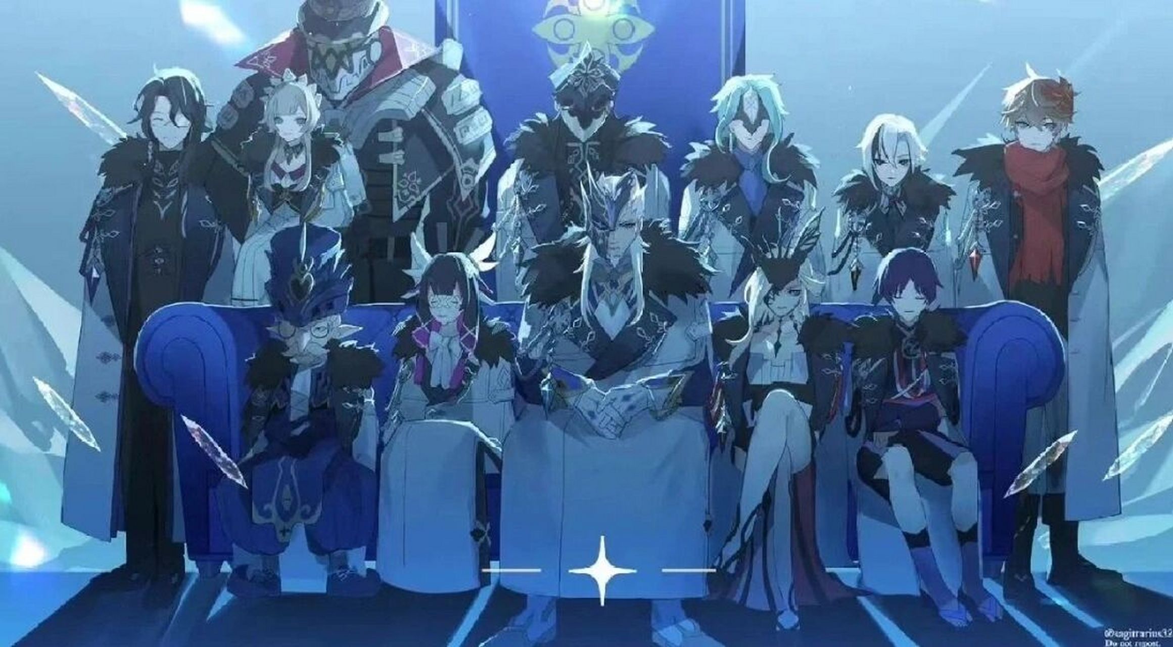 愚人众早期大合照 嗯……依稀记得……曾经有两位执