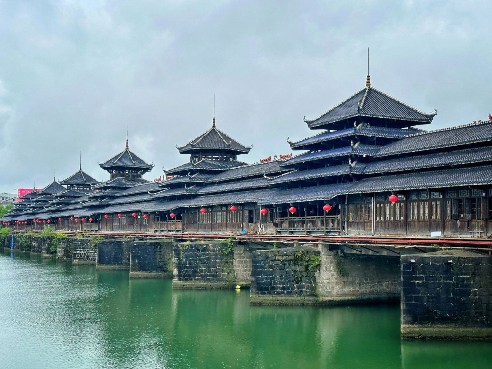 龙津风雨桥简笔画图片