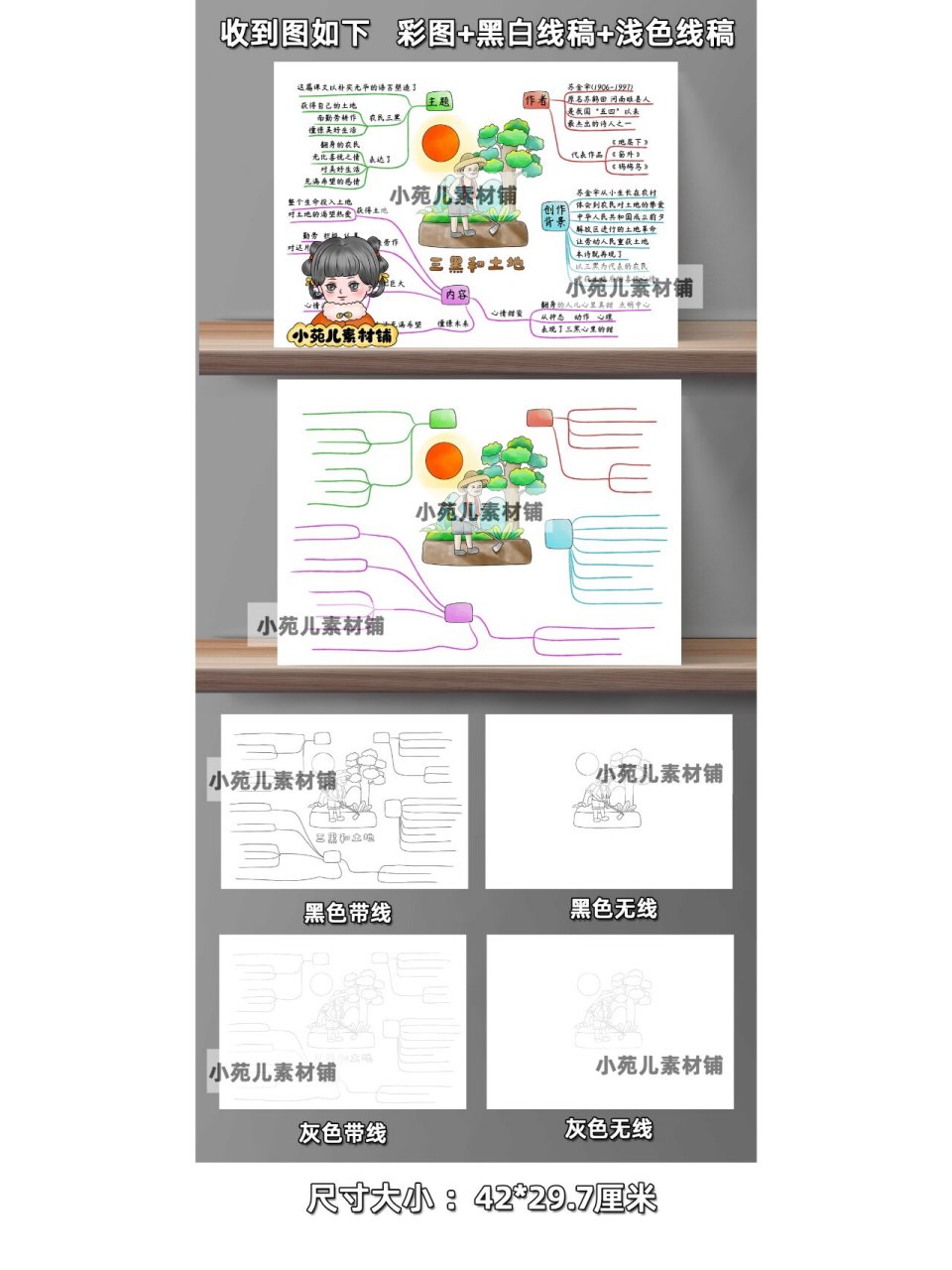 b464六年级语文上册三黑和土地思维导图