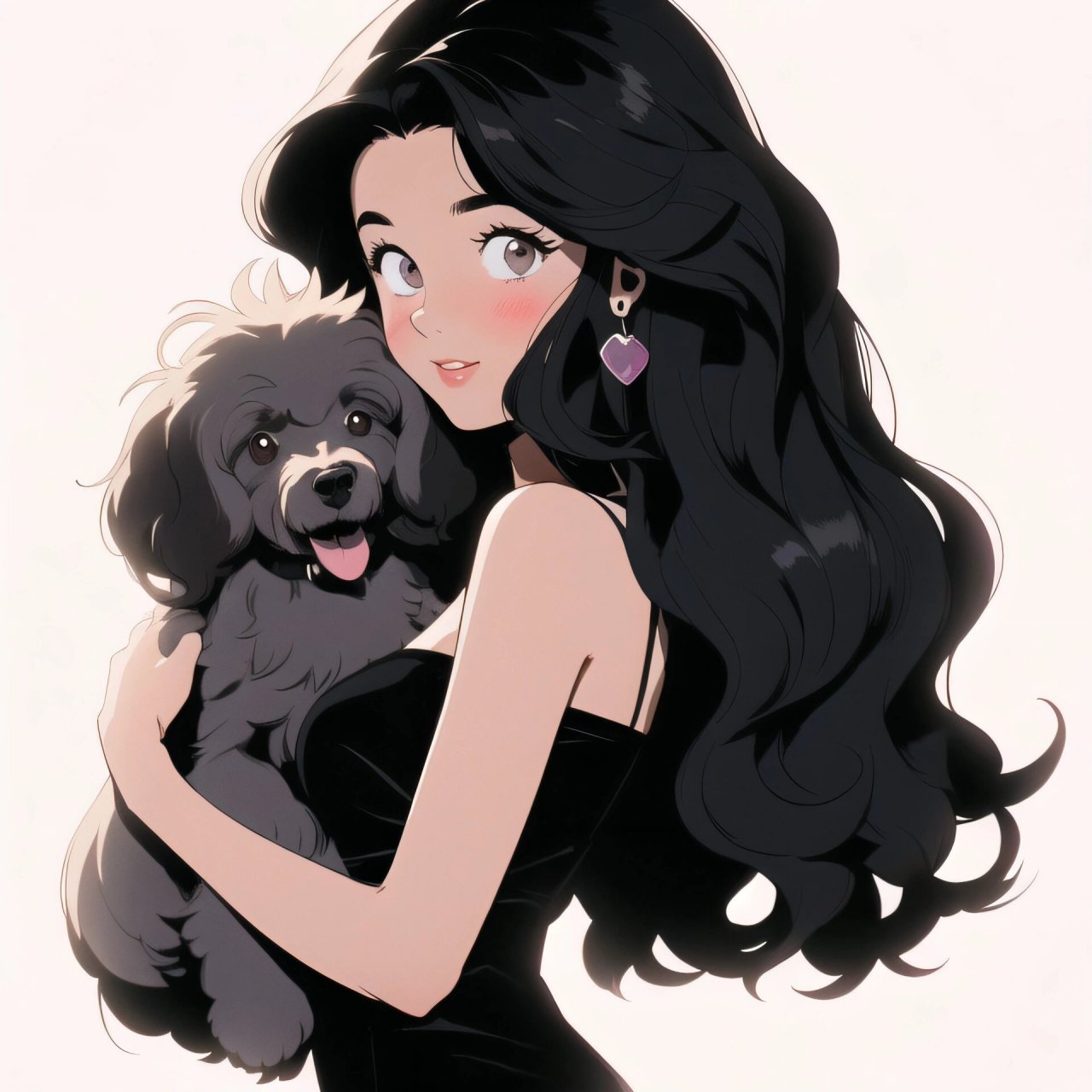 旧漫头像|短发直发小姐姐和她的泰迪犬 旧漫头像泰迪犬,有多少泰迪犬