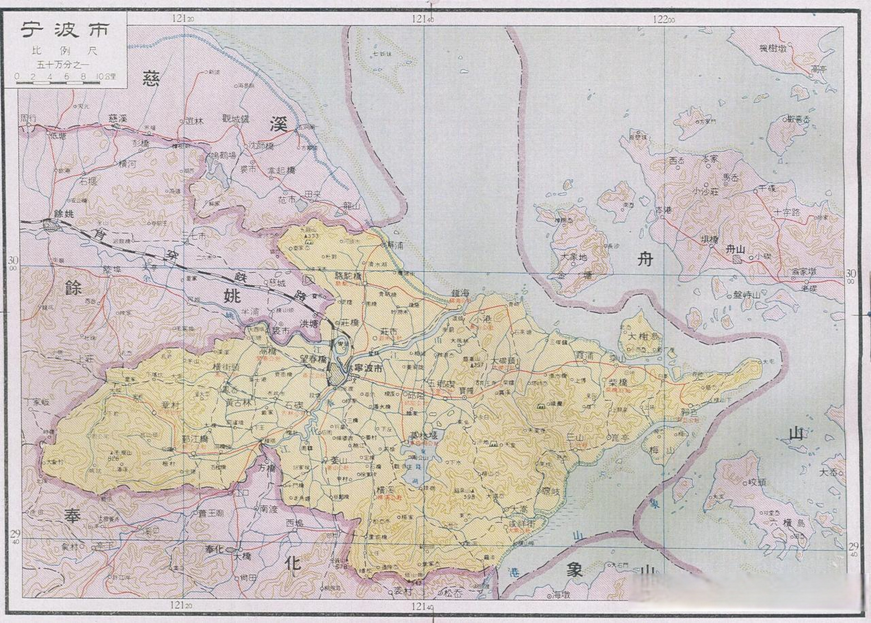 宁波古城地图图片