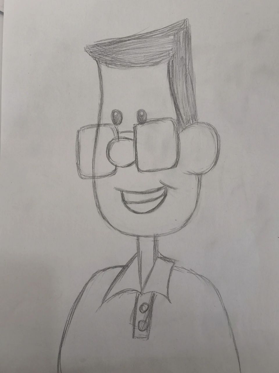 简笔画 小头爸爸 哈哈哈 为什么我画的小头爸爸好奇怪呀04 水肿了的