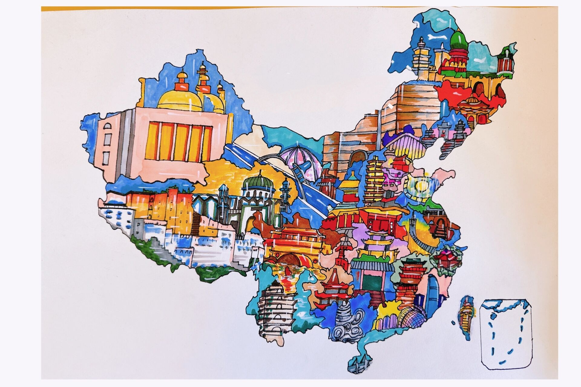 手绘地图 手绘地图.中国地图