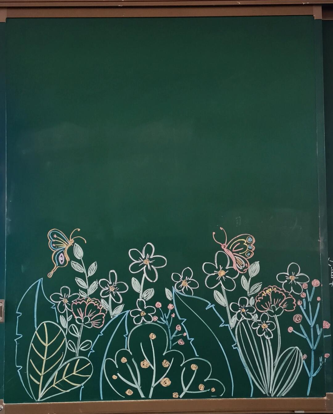 粉笔画——花丛🌸