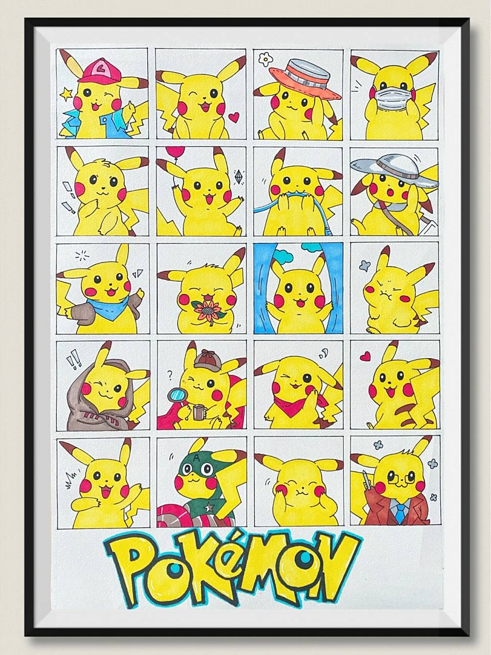 简笔画—皮卡丘(内附线稿) 皮卡 皮卡 皮卡丘