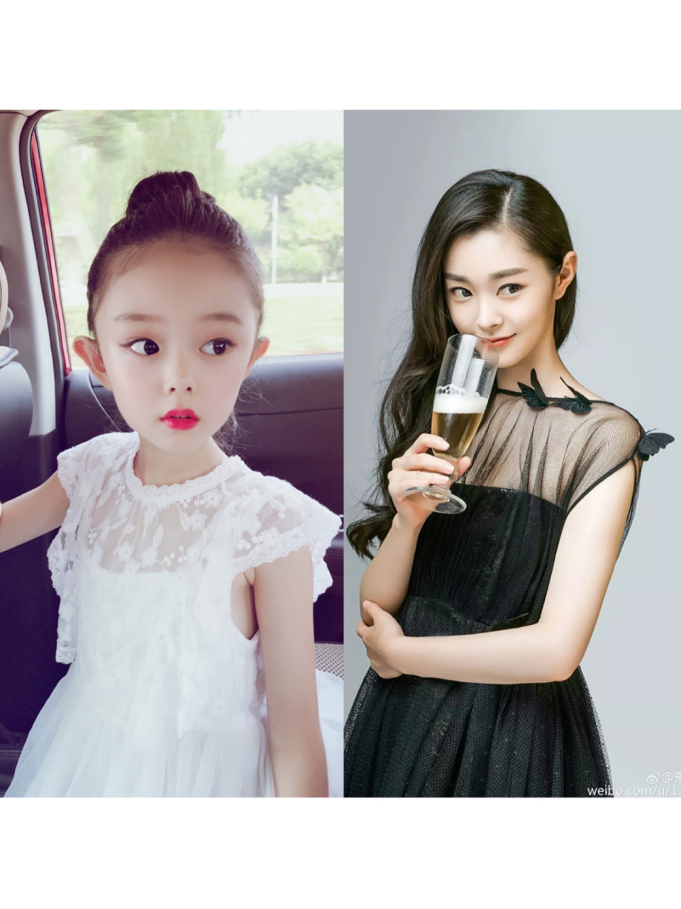 三年前的照片,当时就觉得有点像…… 这是沐沐6岁的时候参加幼儿园